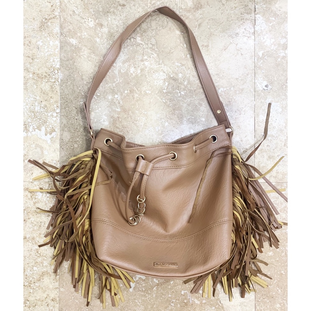RAMPAGE™ Tan Brown Hobo Satchel Bag Purse Tote